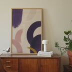 Purple Abstract Shapes Print