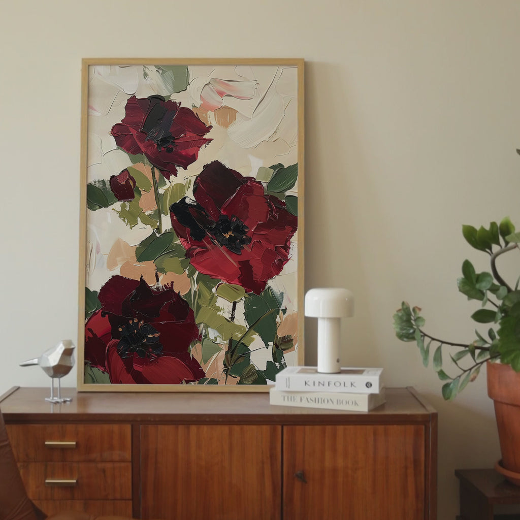 Vibrant Red Blooms Print