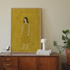 Yellow Minimalist Portrait Print