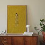 Golden Yellow Calm Woman Print