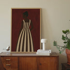 Minimalist Burgundy Portrait Print