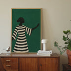 Green Minimalist Portrait Gallery Print
