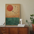 Orange Sun Flight Print