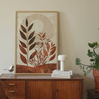 Flower Terracotta Sun Botanical Print