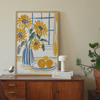 Cheerful Sunflower Sketch Print