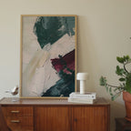 Burgundy Forest Green Expression Print