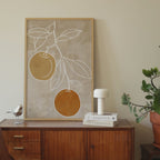 Botanical Orange Line Illustration Print