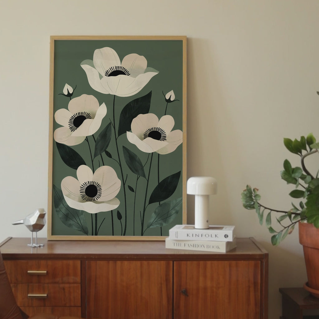 Cream Blossom Elegance Print