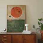 Japanese Rising Sun Birds Print